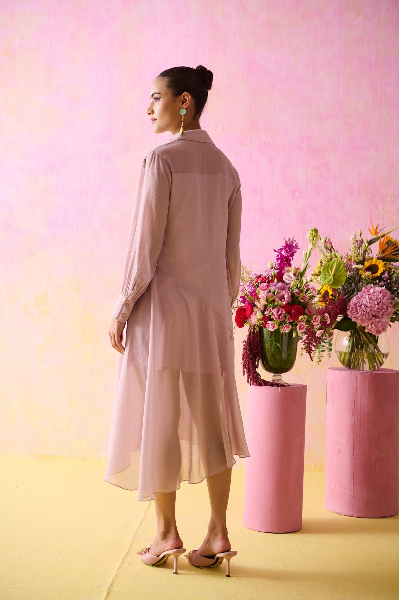 Pink Flower Bed Dress