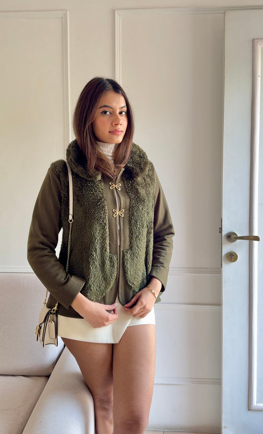 Green Fur Cape